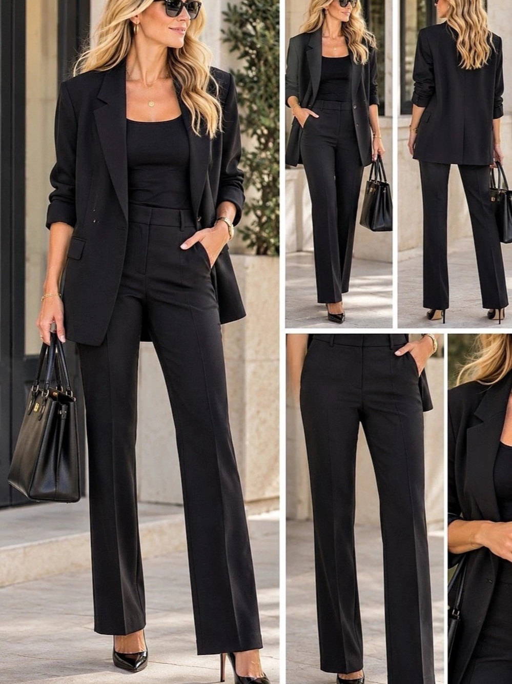 Women’s Black Straight Leg Pants Like New size L